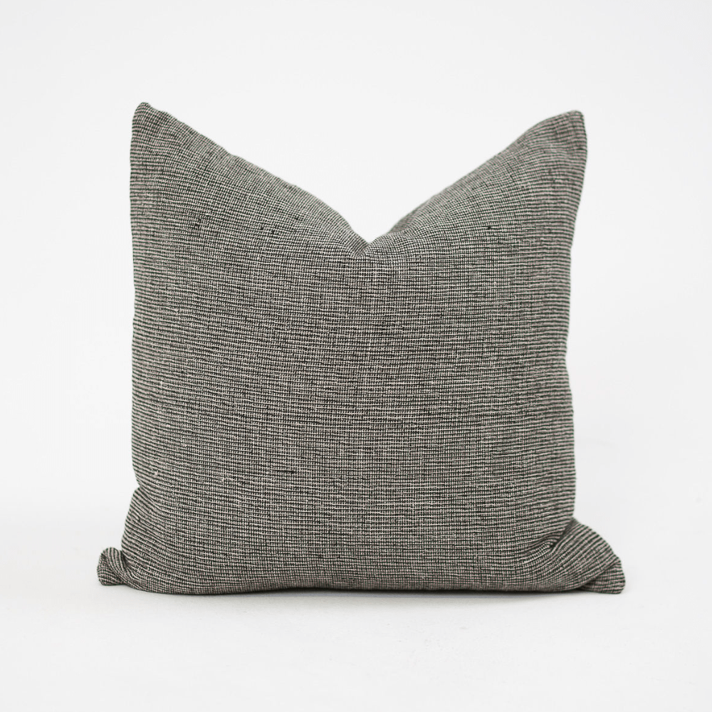 Bandhini Design House Lounge Cushion Global Chester Tweed Black Lounge Cushion 55 x 55cm