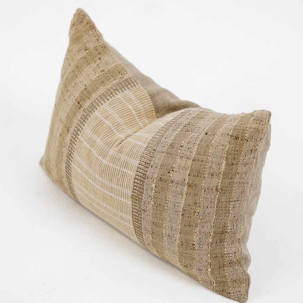 Bandhini - Design House Lounge Cushion Global Weave Balmoral Natural Lumbar Cushion 35 x 53cm