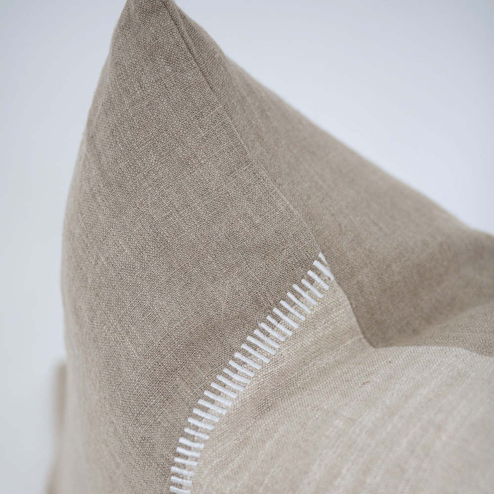 Bandhini - Design House Lounge Cushion Global Weave Oxford Natural Lounge Cushion 55 x 55cm