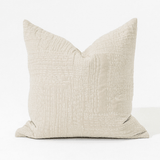 Gudri Patch Natural Handmade Embroidered Linen Cushion Cover