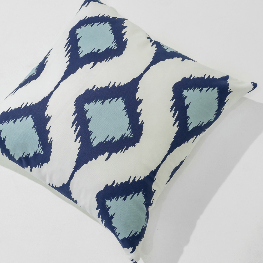 Bandhini Design House Lounge Cushion Inner Ikat Cluster Navy Lounge Cushion 55 x 55cm