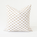 Intermeshed Natural Hand Block Print Cotton Cushion Cover — in stock, ready to ship