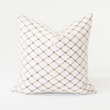 Intermeshed Natural Hand Block Print Cotton Cushion Cover