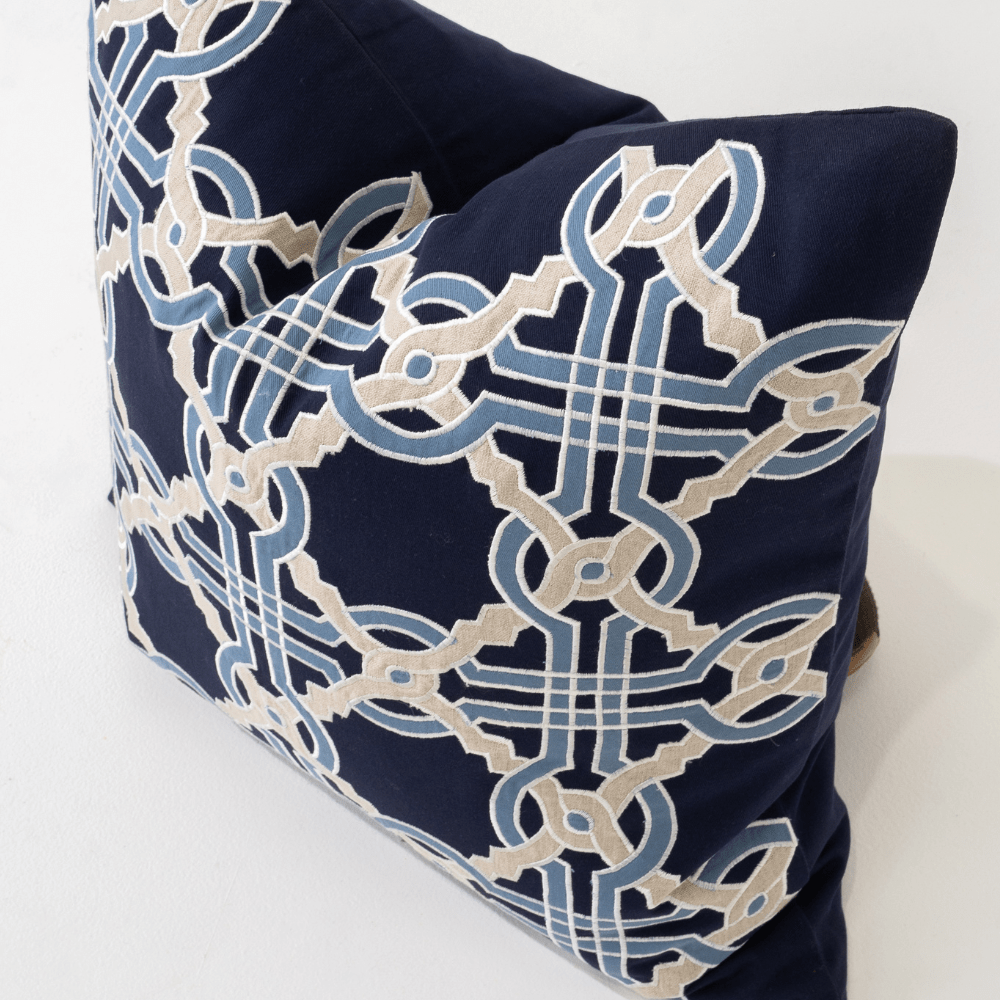 Bandhini Design House Lounge Cushion Intertwined Navy Lounge Cushion 55x55cm