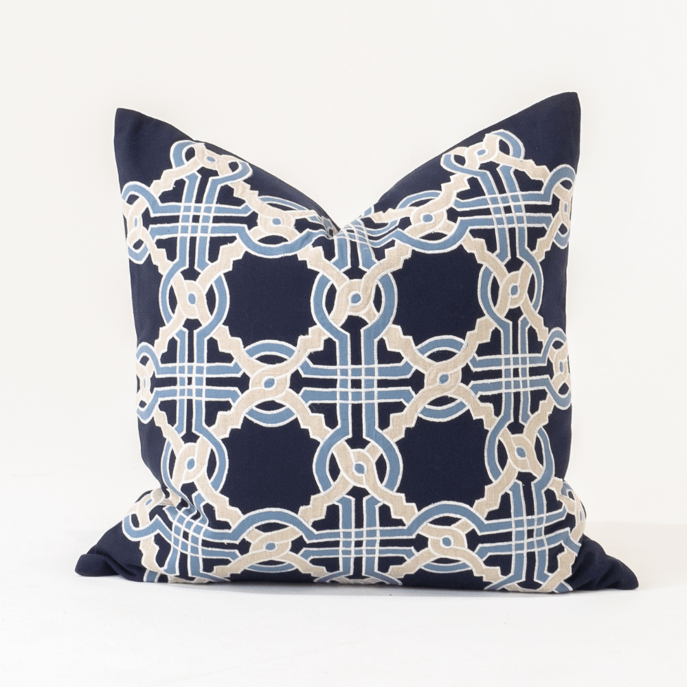 Bandhini Design House Lounge Cushion Intertwined Navy Lounge Cushion 55x55cm