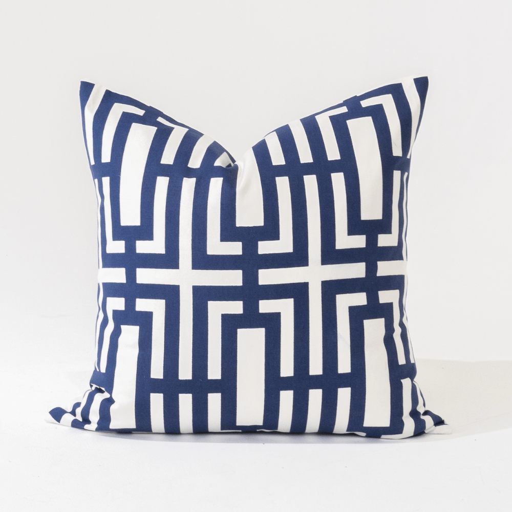 Bandhini Design House Lounge Cushion Jade Screen Navy Lounge Cushion 55 x 55 cm