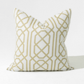 Jagger Beige Hand Screen Print Cotton Cushion Cover — in stock, ready to ship