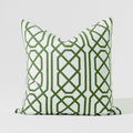 Jagger Emerald Hand Screen Print Cotton Cushion Cover — in stock, ready to ship