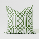 Jagger Emerald Hand Screen Print Cotton Cushion Cover