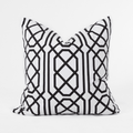 Jagger Black Hand Screen Print Cotton Cushion Cover
