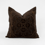 Kilim Velvet Chocolate Handmade Appliqué Cushion Cover