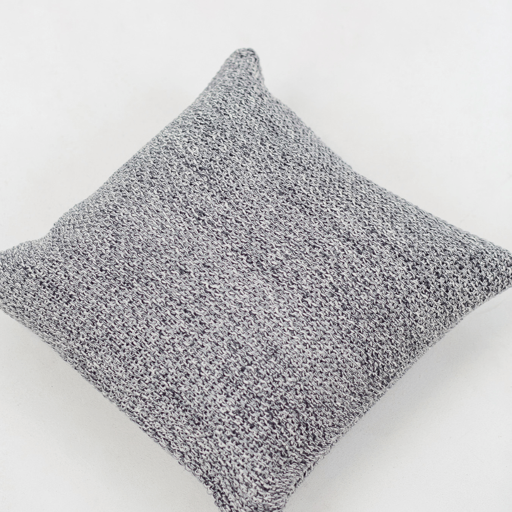 Bandhini - Design House Lounge Cushion Knit Marl Charcoal White Medium Cushion 50 x 50cm