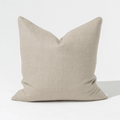 Linen Piped Natural & White Handwoven Cushion Cover — in stock, ready to ship