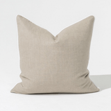 Linen Piped Natural & White Handwoven Cushion Cover