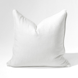 Linen Piped White Handwoven Cushion Cover – White Pipe