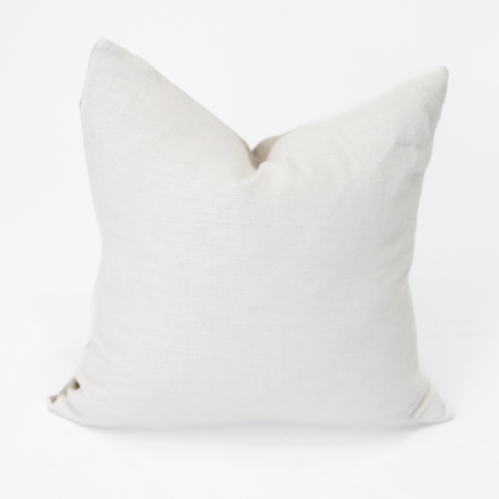 Bandhini Design House Lounge Cushion Linens Reversible White & Natural Lounge Cushion 55 x 55cm