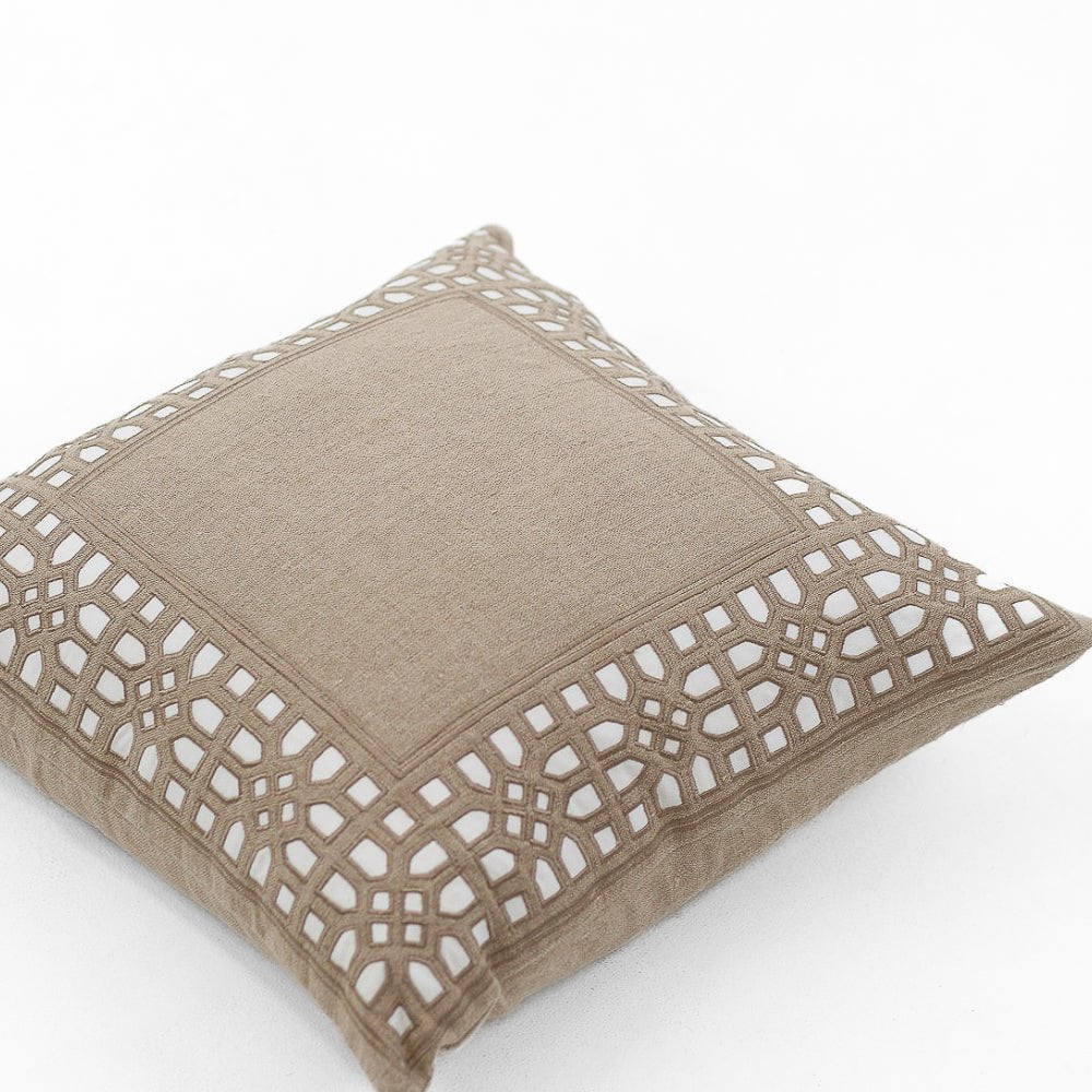 Bandhini Design House Lounge Cushion Morocco Linen Natural Lounge Cushion 55 x 55cm