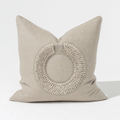 Natural Shell Ring Natural Handmade Embellished Linen Cushion Cover — made to order, 14–30 days