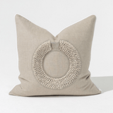 Natural Shell Ring Natural Handmade Embellished Linen Cushion Cover