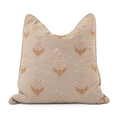 Outdoor Devon Paisley Embroidery Heather Beige Handmade Outdoor Cushion Cover — made to order, 14–30 days