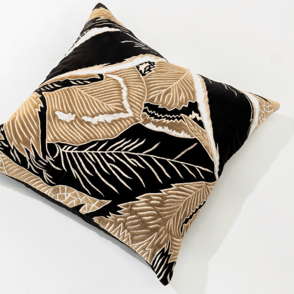 Bandhini Design House Lounge Cushion Rake Applique Velvet Desert Lounge Cushion 55 x 55cm