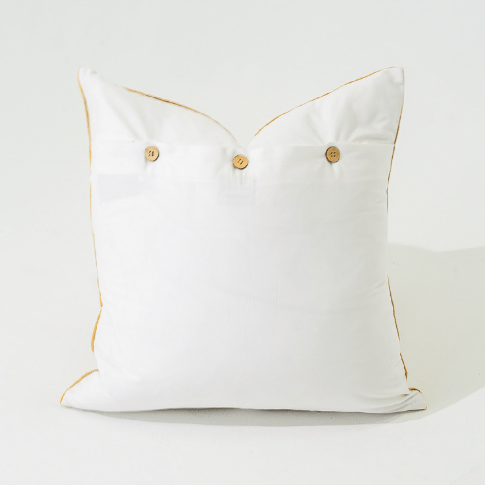 Bandhini Design House Lounge Cushion Roman Applique Velvet Natural Lounge Cushion 55 x 55cm