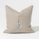 Shell Waterfall Natural & White Handmade Shell Embellished Cushion Cover