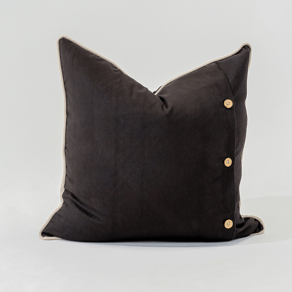 Bandhini Design House Lounge Cushion Shoowa Panel Black Lounge Cushion 55 x 55cm