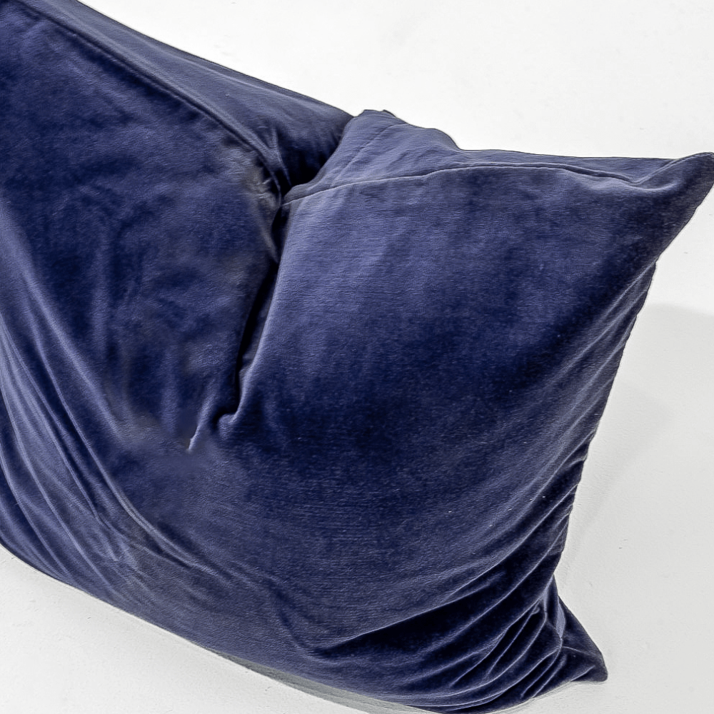 Bandhini Design House Lounge Cushion Velvet  Blue Lounge Cushion 55 x 55cm