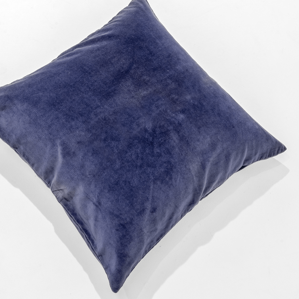 Bandhini Design House Lounge Cushion Velvet  Blue Lounge Cushion 55 x 55cm