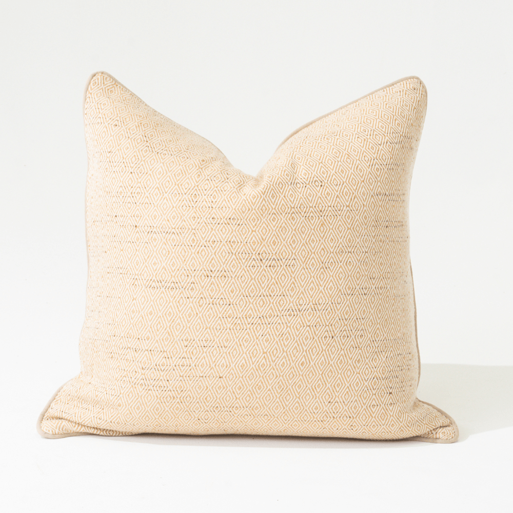 Bandhini Design House Lounge Cushion Weave Diamond Natural Lounge Cushion 55 x 55cm