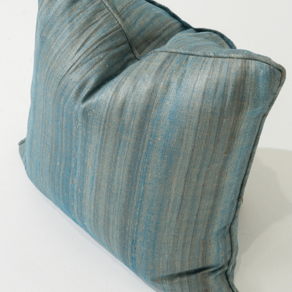 Bandhini Design House Lounge Cushion Weave Herring Blue Lounge Cushion 55 x 55cm