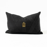 Amulet Cairo Black Handmade Embellished Lumbar Cushion