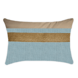 Outdoor Nautical Juliet Gold Lake Lumbar Cushion 35 x 53cm