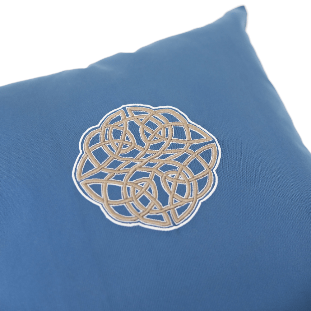 Bandhini Design House Outdoor Cushion Outdoor Celtic Knot Blue Lounge Cushion 55 x 55cm