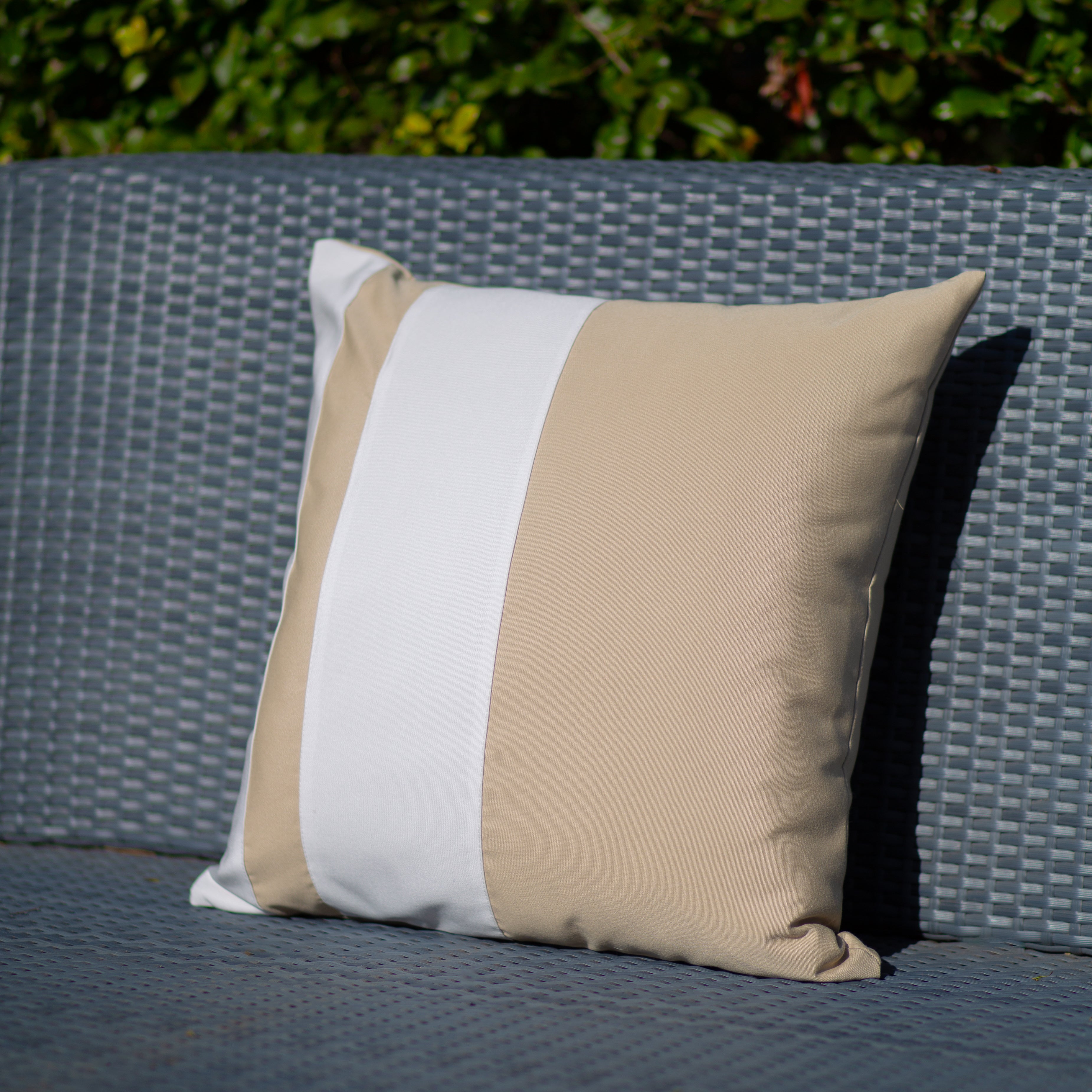 Bandhini - Design House Outdoor Cushion Outdoor Nautical Block Stripe Lounge Cushion 55 x 55cm