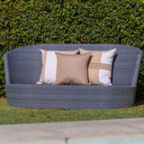 Outdoor Nautical Heather Stripe Beige Lounge Cushion – UV Resistant