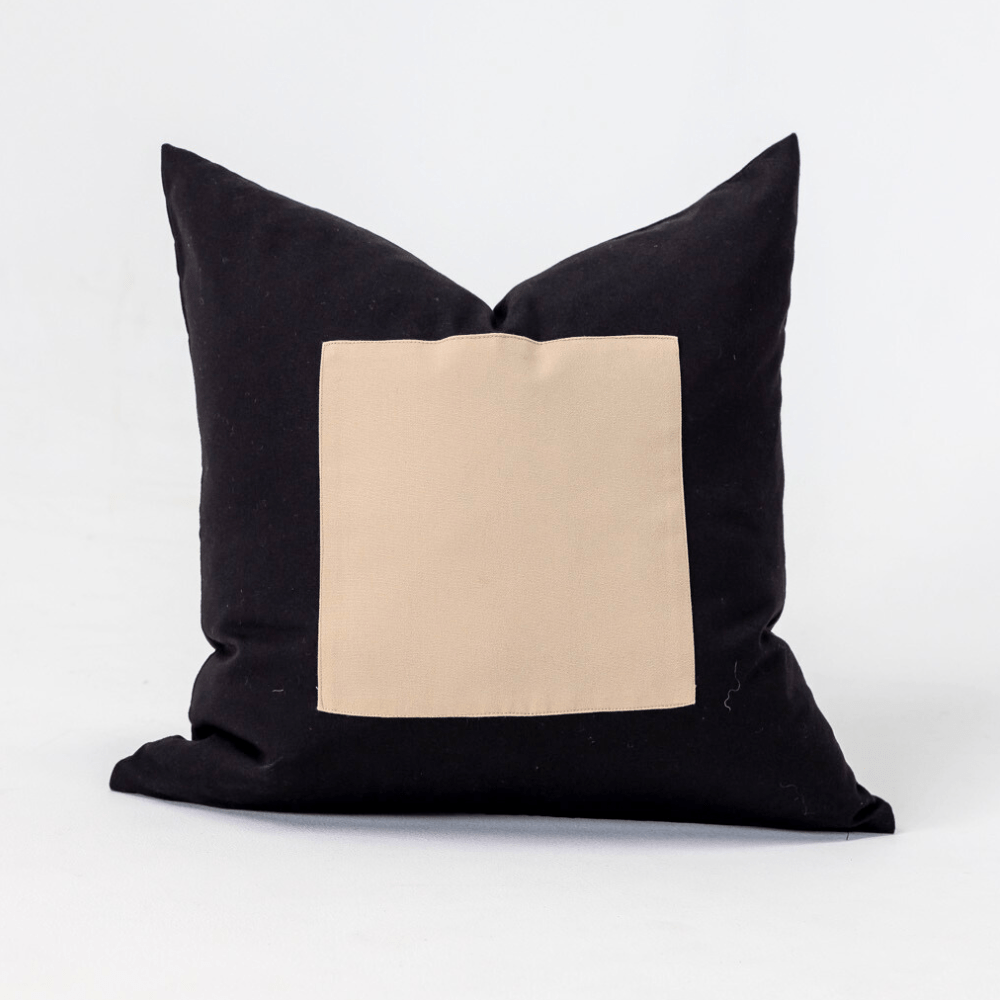 Bandhini Design House Outdoor Cushion Outdoor Nautical Sugar Lounge Black Cushion 55 x 55cm