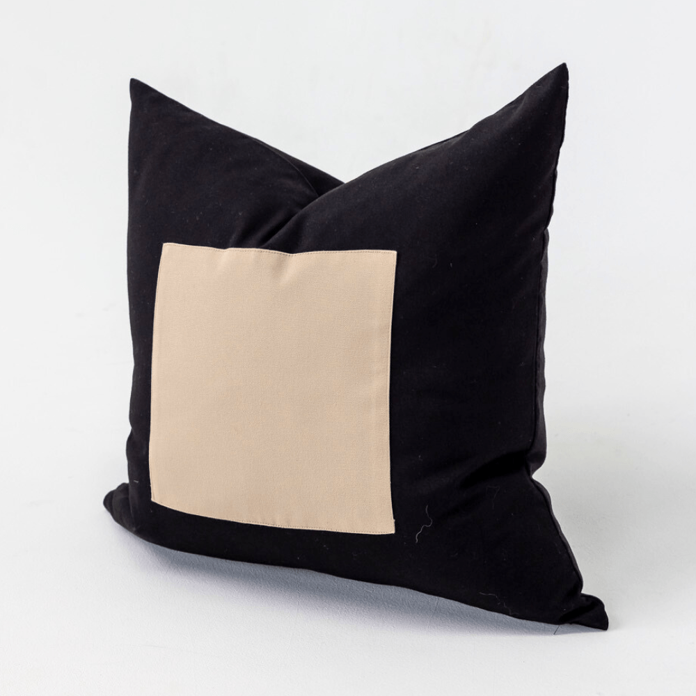 Bandhini Design House Outdoor Cushion Outdoor Nautical Sugar Lounge Black Cushion 55 x 55cm