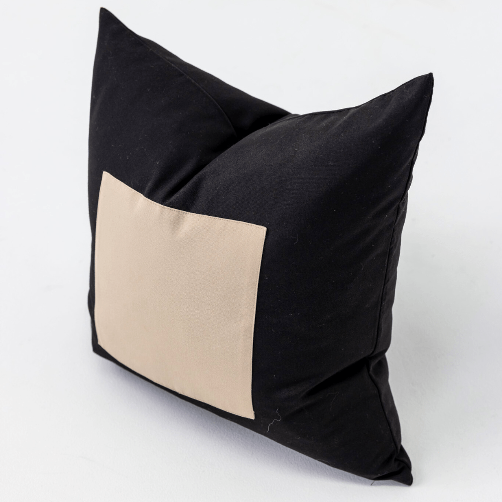 Bandhini Design House Outdoor Cushion Outdoor Nautical Sugar Lounge Black Cushion 55 x 55cm