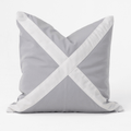 Outdoor Nautical Victor Grey & White Lounge Cushion – UV Resistant