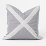 Outdoor Nautical Victor Grey & White Lounge Cushion – UV Resistant