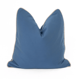 Outdoor Piped Blue & Beige Lounge Cushion – UV Resistant