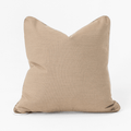 Outdoor Piped Heather Beige & White Lounge Cushion – UV Resistant — made to order, 14–30 days