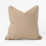 Outdoor Piped Heather Beige & White Lounge Cushion – UV Resistant