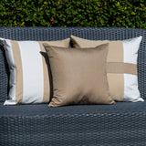 Outdoor Plain Heather Beige Lounge Cushion – UV Resistant