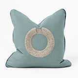 Outdoor Shell Ring Spa Handmade Shell Embellished Outdoor Cushion Cover