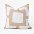 Outdoor Nautical Panel Beige Lounge Cushion – UV Resistant — made to order, 14–30 days
