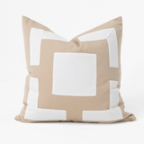 Outdoor Nautical Panel Beige Lounge Cushion – UV Resistant