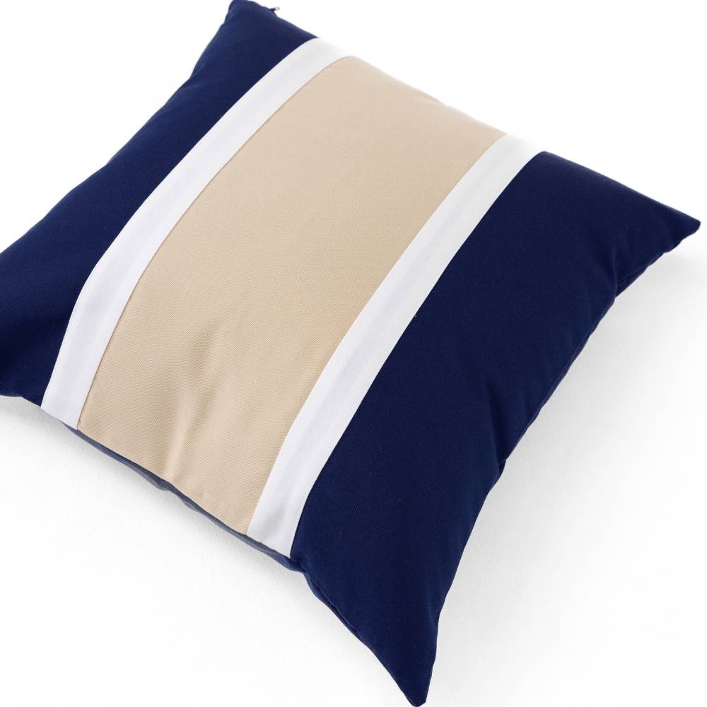 Bandhini Design House Outdoor Outdoor Nautical Regent Navy Medium Cushion 50 x 50cm